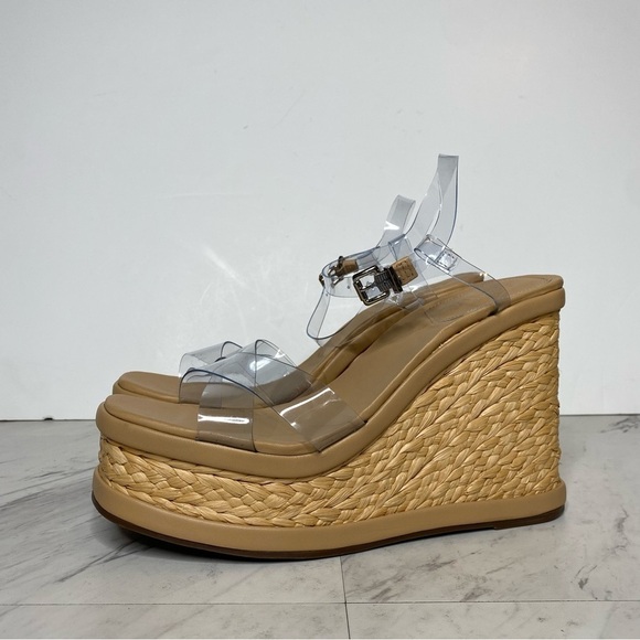 New! Schutz Caryne Wedge Heel Sandal 10 1/2 - Picture 13 of 13